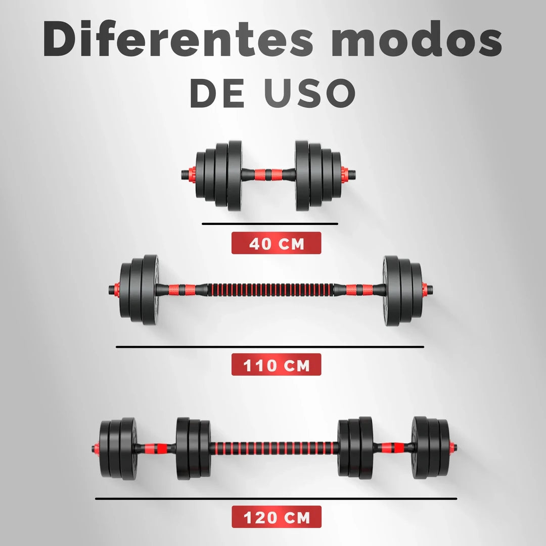 🔥 Kit de Mancuernas 20 KG + Guantes + Muñequeras + ¡Kettlebell Rusa GRATIS!